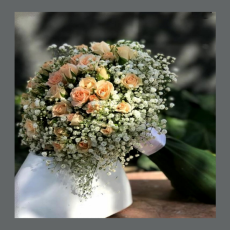 دسته گل عروس و رز - 